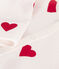 Babies' Heart Design Cotton Jumpsuit/Sleeping Bag MARSHMALLOW white/TERKUIT red