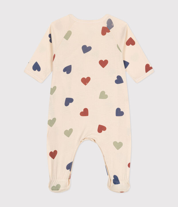 Babies' Heart Pattern Cotton Pyjamas Ecru/multicolor
