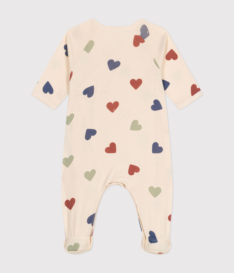 Babies' Heart Pattern Cotton Pyjamas Ecru/multicolor