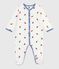 Babies' velour pyjama suit MARSHMALLOW white/MULTICO white