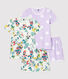 Girls' Spotted and Jungle Cotton Short Pyjamas - 2-Pack