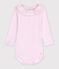 Babies' plain cotton body with a collar BARELY