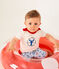 Baby Boys' Short-Sleeved T-shirt MARSHMALLOW white/PEPS red