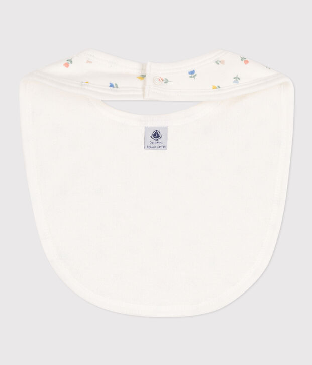 Printed Cotton Bib white/blue
