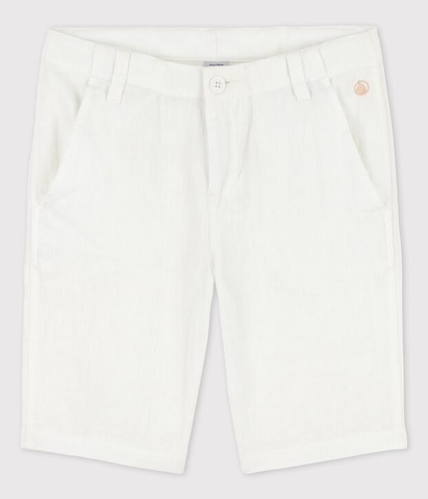 Boys' Linen Bermuda Shorts white