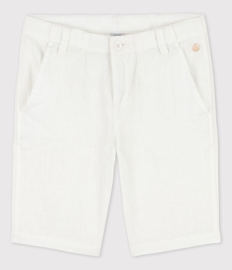 Boys' Linen Bermuda Shorts white