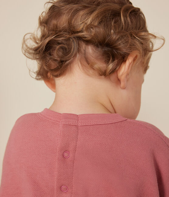 Babies' fleece sweatshirt ROSEWOOD pink