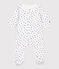 Heart Patterned Tube Knit Bodyjama MARSHMALLOW white/NEWBLEU