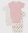 Short-sleeved newborn bodysuit - Set of 3 variante 2