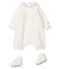 Set of Jumpsuit and Bootees in Easy-Wash Fabric MARSHMALLOW white