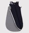 Stripy cotton TOG 1 baby sleeping bag SMOKING blue/MARSHMALLOW white