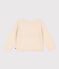Girls' Cotton Cardigan AVALANCHE Ecru
