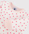 Babies' Footless Padded Cotton Jumpsuit MARSHMALLOW white/PETAL pink