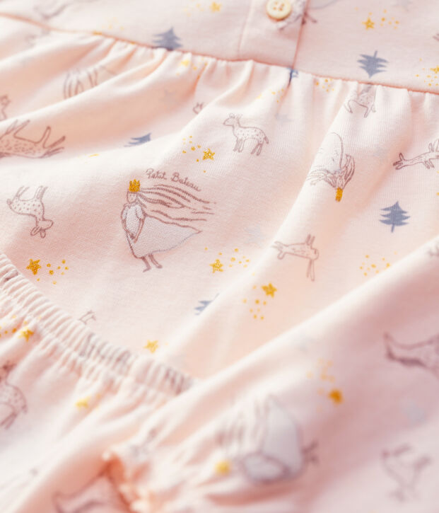 Girls' Princess Print Cotton Pyjamas pink/multicolor