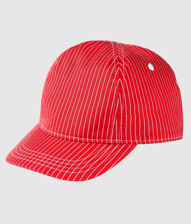 Unisex cap for babies red/white