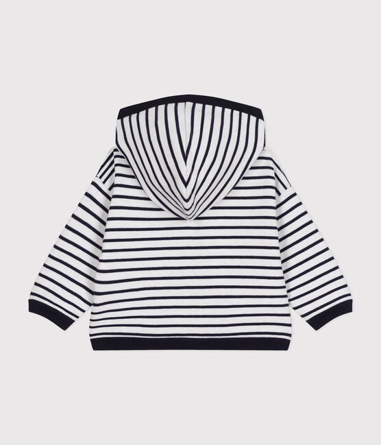 Babies' Hoodie MARSHMALLOW white/SMOKING blue