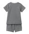 Boy's shortie pyjamas with milleraies stripes SMOKING blue/LAIT white