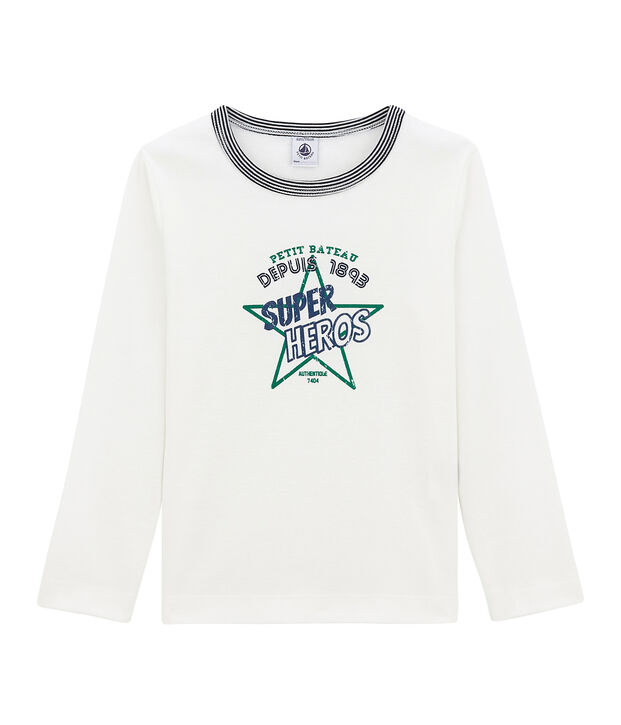 Little boy's long sleeved T-shirt white