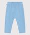 Babies' jogging bottoms in plain cotton FLO blue
