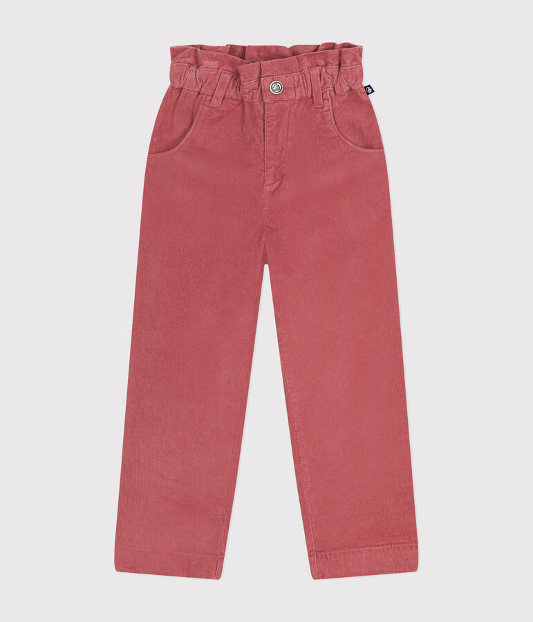 Girls' corduroy trousers pink