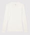 Women's Fine Rib Knit T-Shirt MARSHMALLOW white