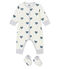 Baby girl's night set MARSHMALLOW white/ASTRO blue
