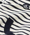 Sweat zippé garçon en jersey lourd COQUILLE beige/SMOKING blue
