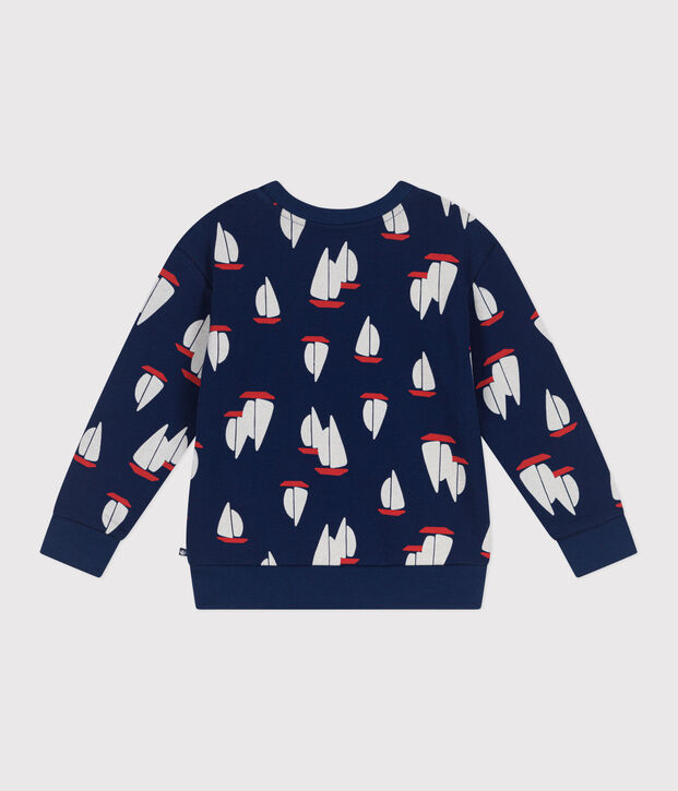 Children's printed cotton sweatshirt blue/multicolor