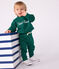 Babies' plain cotton trousers EVERGREEN green