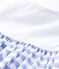 Baby Girls' Short-Sleeved Dress MARSHMALLOW white/RIYADH blue