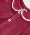 Babies' long-sleeved plain velour blouse pink