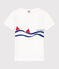 Children's short-sleeved cotton T-shirt ECUME white/MULTICO white