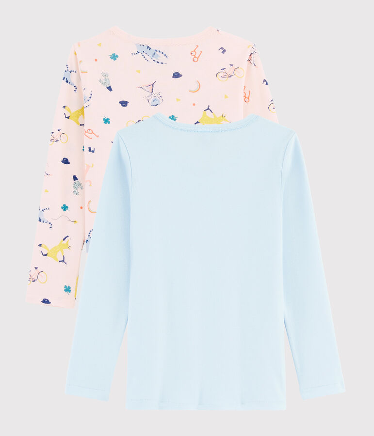 Girls' Long-Sleeved Yoga Animals T-Shirt - 2-Piece Set multicolor