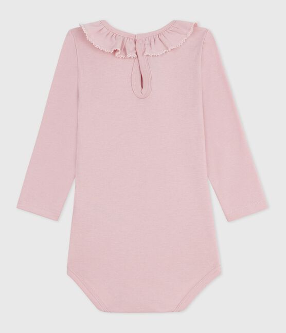 Babies' plain cotton body JOLI pink