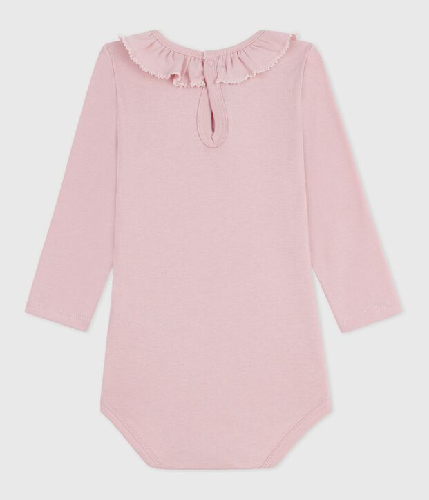 Babies' plain cotton body with a collar JOLI