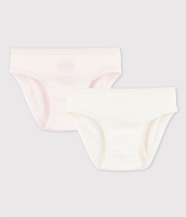 Girls' Pink Pinstriped Knickers - 2-Pack multicolor