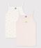 Girls' Sun Print Organic Cotton Vest Tops - 2-Pack variante 1