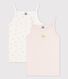 Girls' Sun Print Organic Cotton Vest Tops - 2-Pack