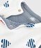 Babies' sleeveless reversible printed cotton cardigan MARSHMALLOW red/SPI