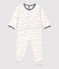 Babies' Velour Sleepsuit white/multicolor