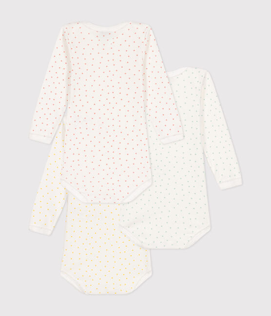 Babies' Heart Patterned Long-Sleeved Cotton Bodysuits - 3-Pack variante 1