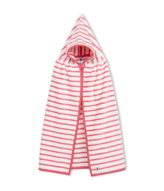 Unisex Babies' towelling Bath Cape LAIT white/MERVEILLE pink