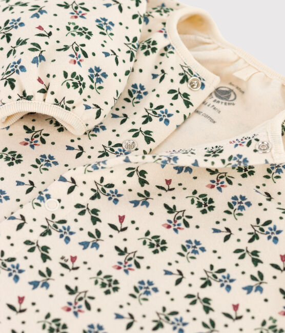 Babies' Patterned Cotton Jumpsuit AVALANCHE white/MULTICO