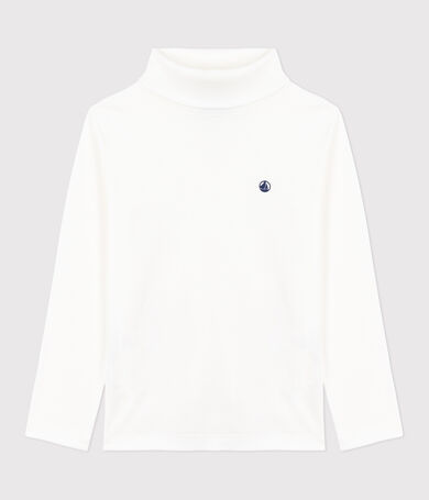 Unisex children's solid-color cotton turtleneck top