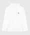 Children's plain cotton rollneck top white