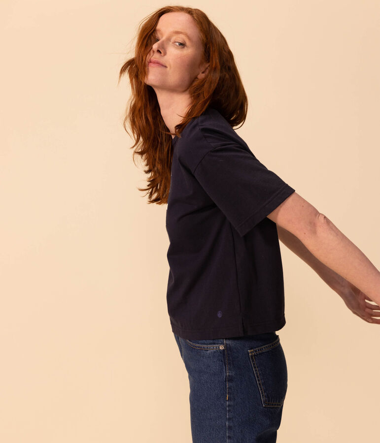 Women's Boxy Cotton T-Shirt blue