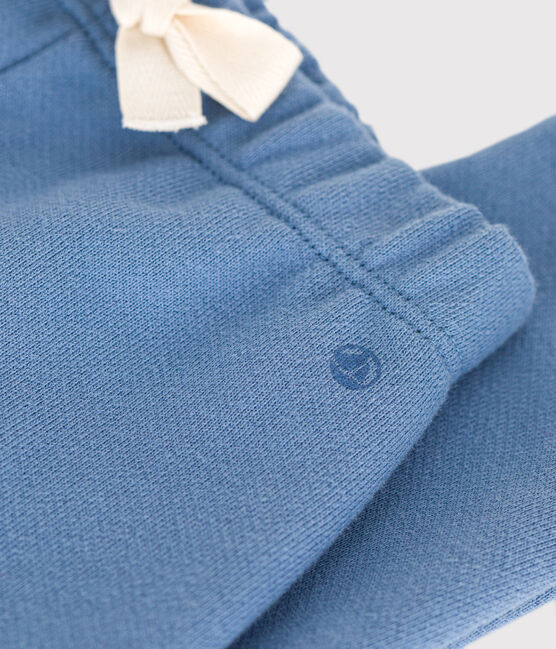 Babies' fleece trousers BEACH blue