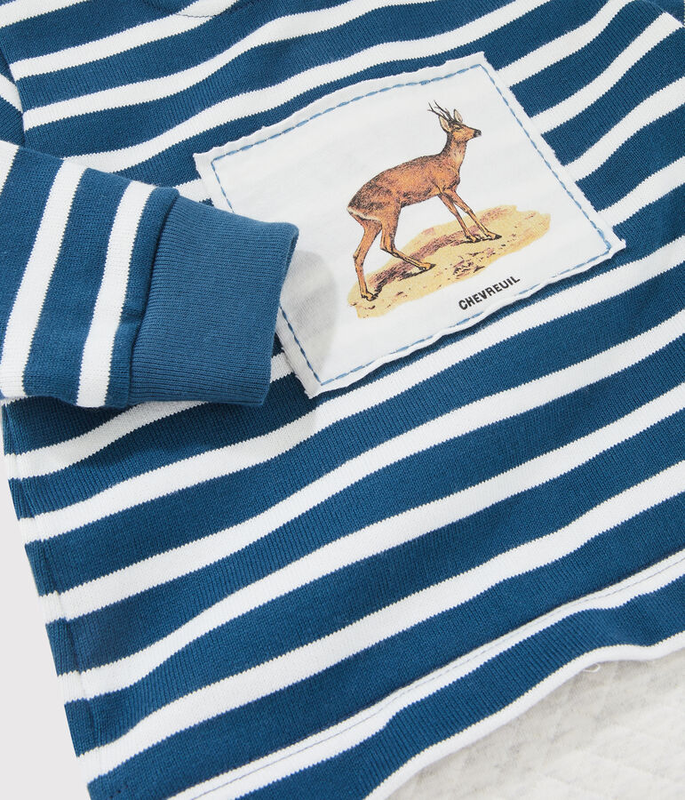 Petit Bateau x Deyrolle Romper SHADOW blue/MULTICO ecru