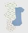 Pack of short-sleeved animal-themed cotton bodies for babies variante 1