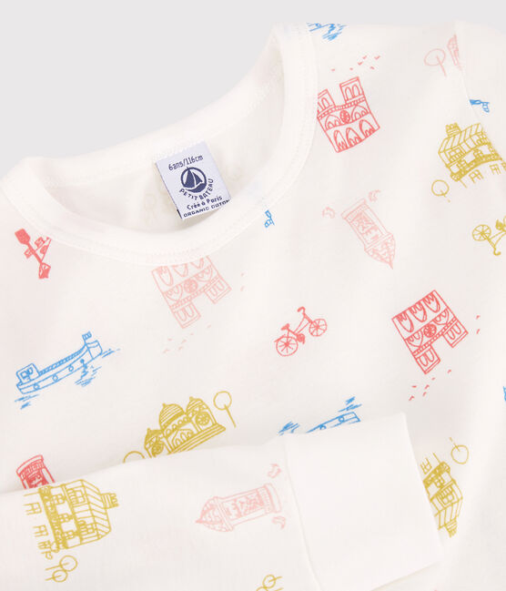Unisex Paris Themed Cotton Pyjamas MARSHMALLOW white/MULTICO white